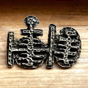 70s statement brutalist brooch by Montreal designer Robert Larin